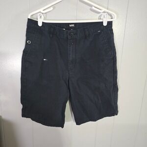 Vans Chino Shorts Mens 32 Black Skater Casual Distressed‎ 4033